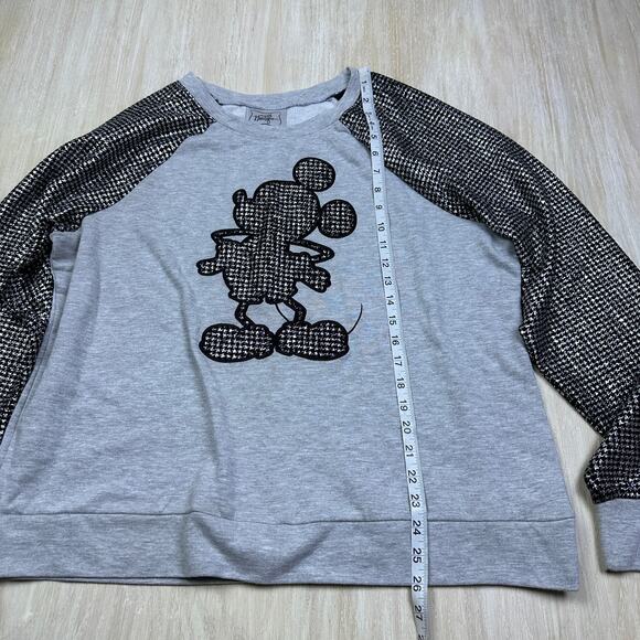 Disney Boutique Mickey Mouse Print Sparkle Houndstooth Pullover Sweatshirt XXL - Picture 7 of 14
